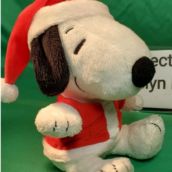 Peanuts Christmas Santa Snoopy Holiday Plush Figure Toy Hallmark Used - Picture 6 of 11